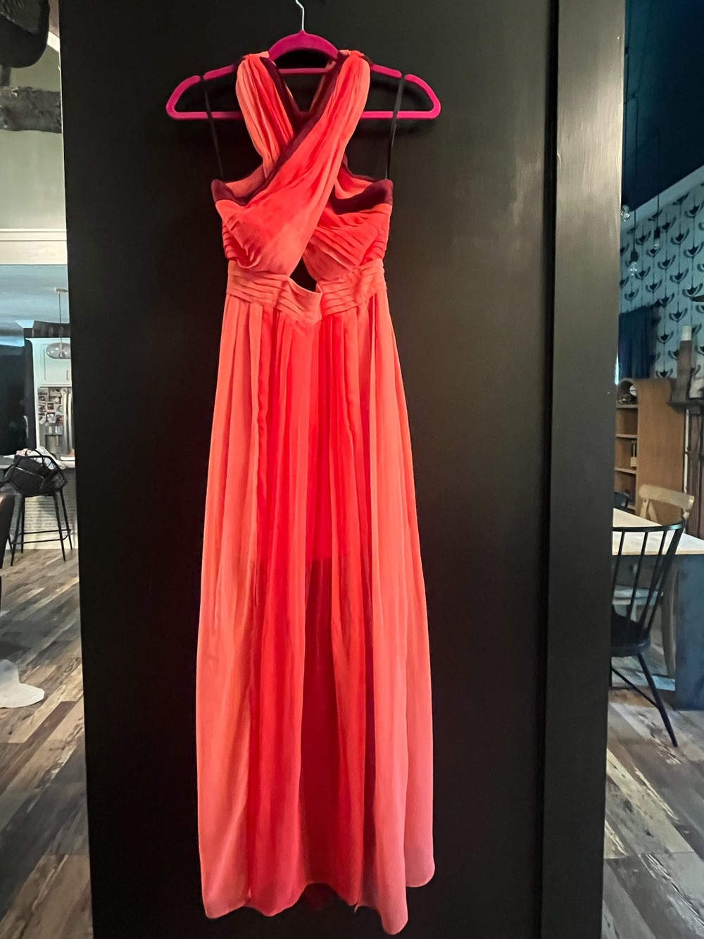 Ark & Co Coral Cross-Front Maxi Dress